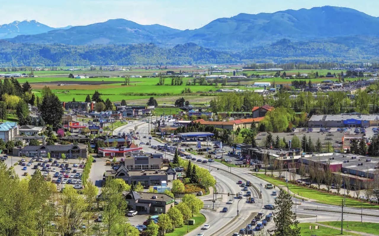 Abbotsford, British Columbia skyline — portable toilet rental service area