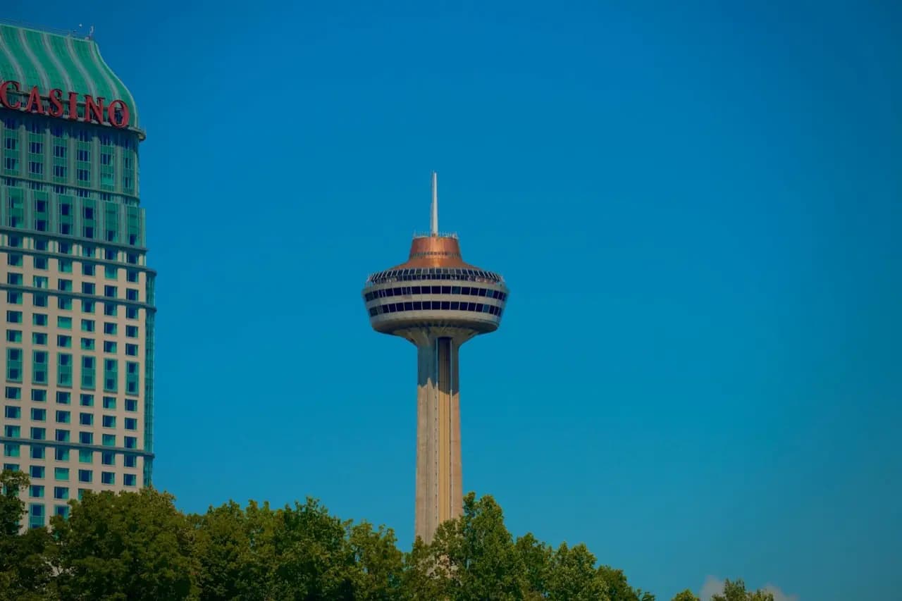 Niagara Falls, Ontario skyline — portable toilet rental service area in Canada
