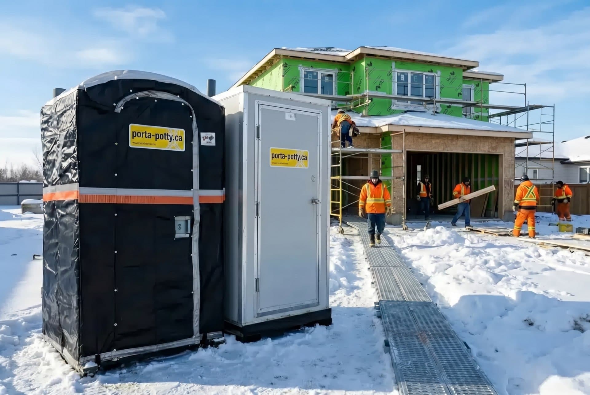 Toilette Portative Chauffée d'Hiver — portable sanitation rental in Canada